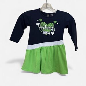 Toddler Seahawks cheer dress